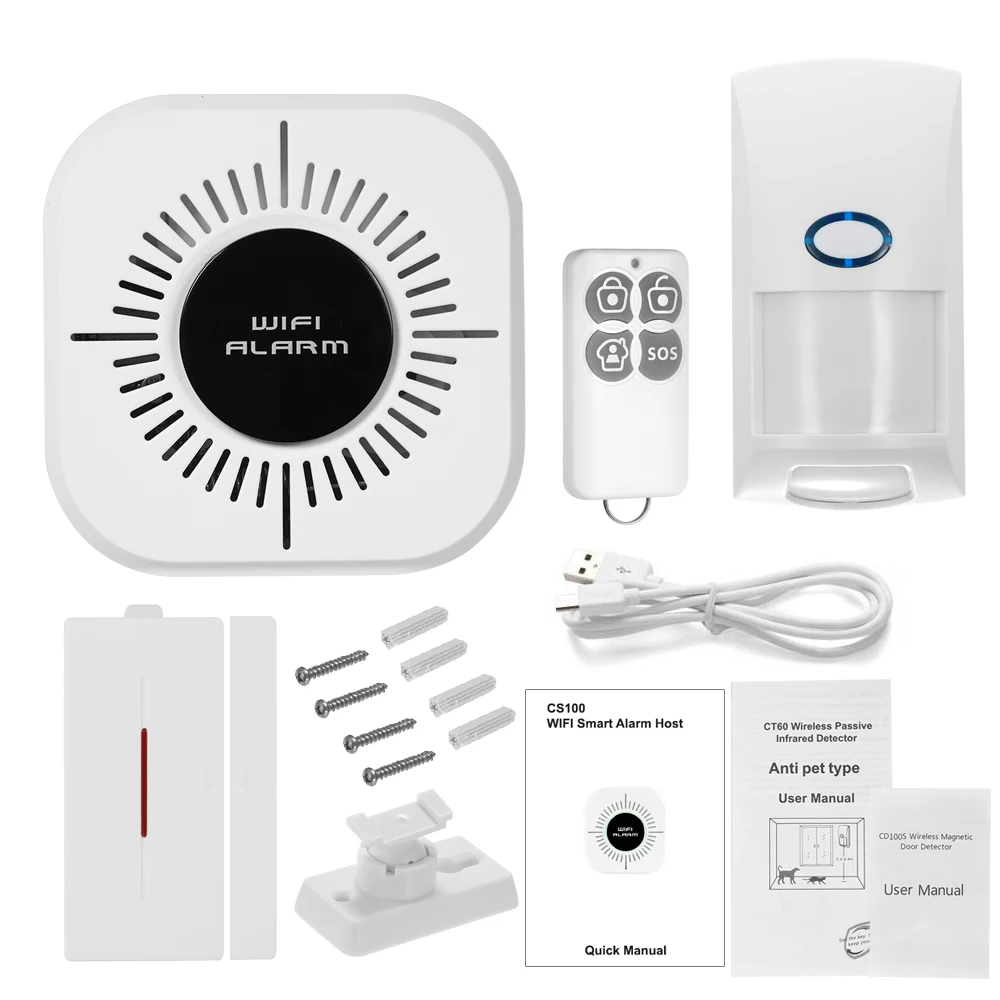 Infrared Wifi Burglar Alarm Wireless Home Security System Doorbell Siren Sensor Kit Free Shipping | Безопасность и защита