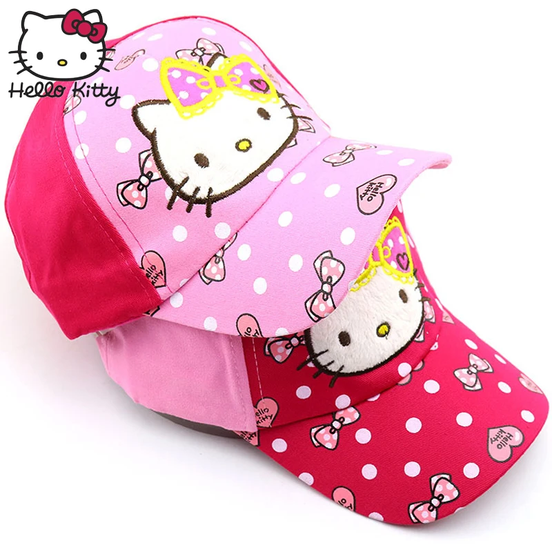 Hello Kitty Cartoon Children Caps Sport Design With Letter Embroidery Adjustable Baseball Hat Kids Baby Outdoor KT | Детская одежда и