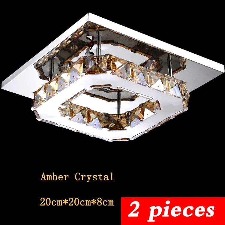 2 pieces amber Современные хрустальные люстры, освещение для гостиной, спальни, фитинги, люстры, лампы для ресторана, украшения, люстры, светильники, современный стиль - Цвет корпуса: 2 pieces amber