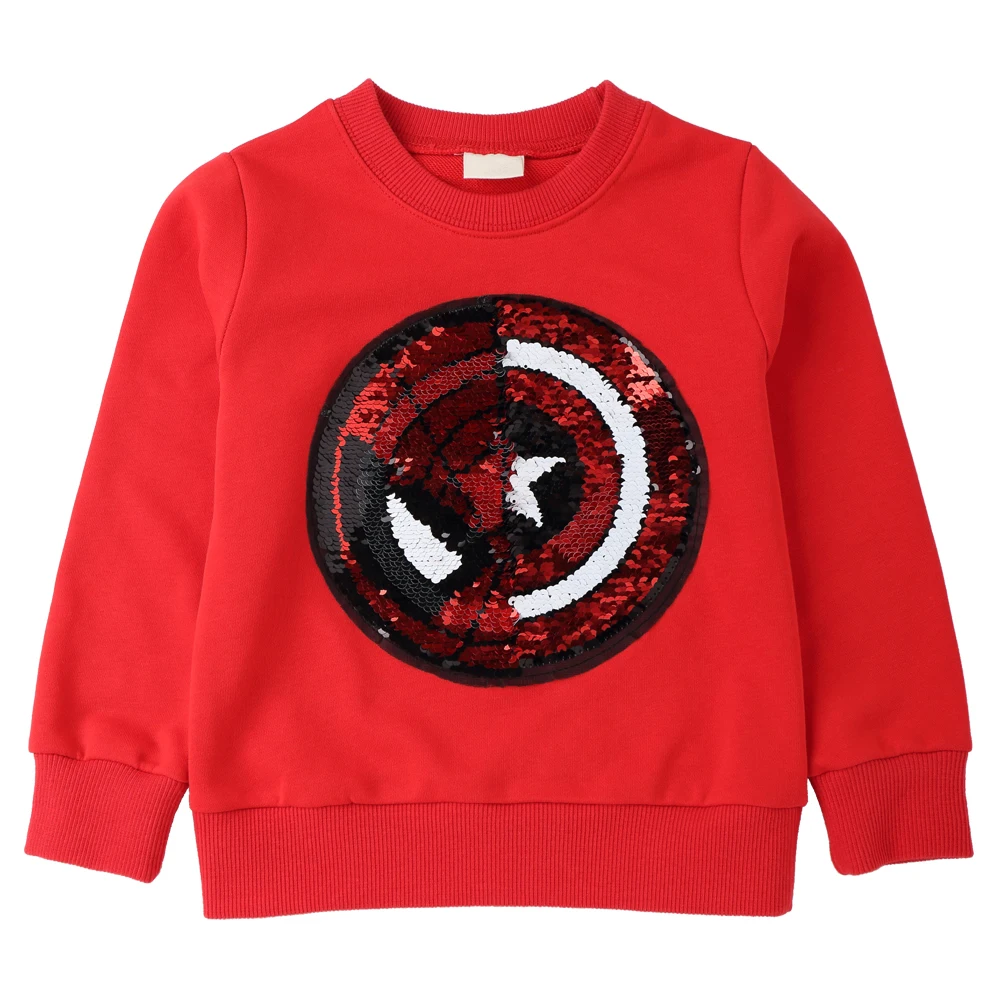 Капитан Америка узор Кофты для детей Топы с длинными рукавами футболка мальчиков