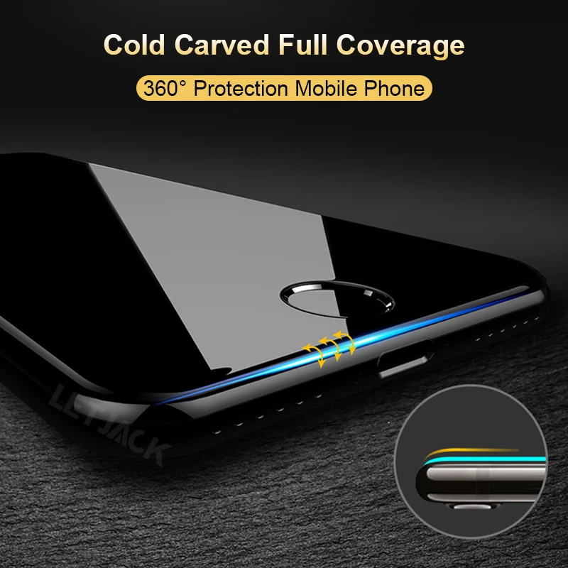 5D полное покрытие с изогнутыми краями закаленное стекло для iPhone X XR XS MAX защита