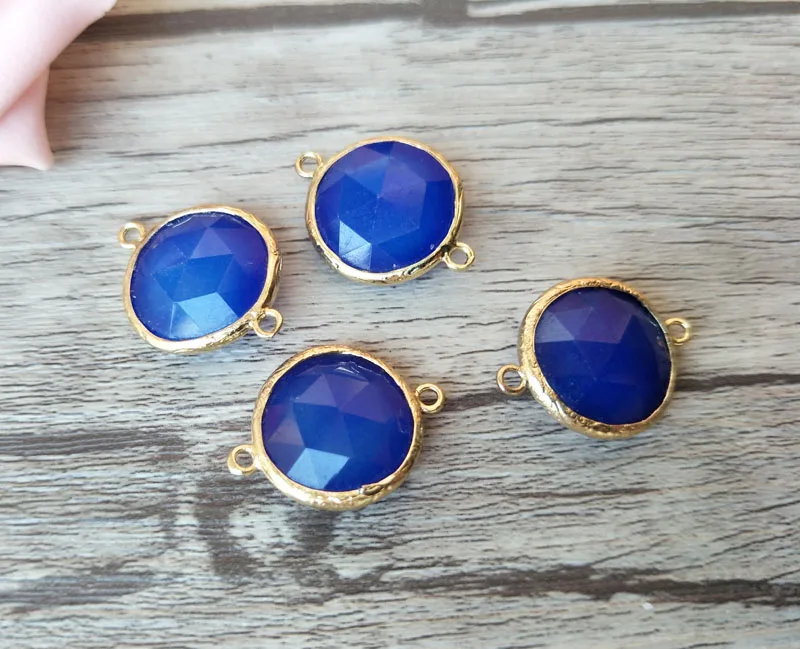 10pcs Natural Opal Stone Connector Double Bails Druzy Quartz Crystal Charm DIY earrings necklace Jewelry Finding CT214 | Украшения и