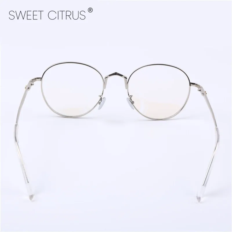 Женские винтажные круглые очки Sweet Citrus золотистые Оправы для близорукости