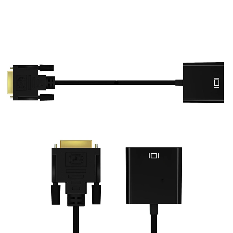 DVI в VGA видео конвертер адаптер 24 + 1 25 Pin D папа Женский кабель для ТВ PS3 PS4 ПК дисплей