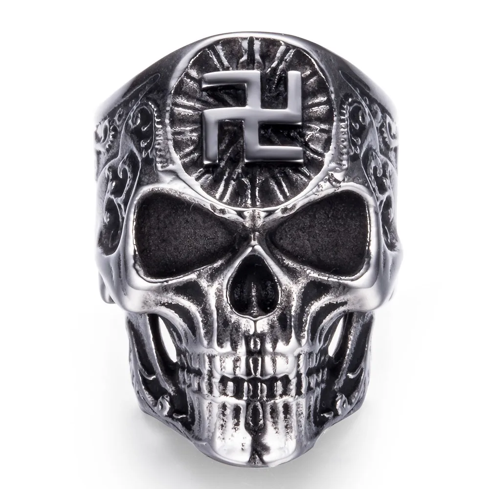 Мужское кольцо в стиле панк из нержавеющей стали|skull ring|personalized ringring punk |