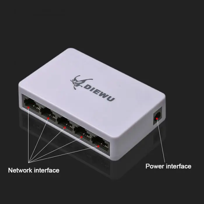 5 портов Ethernet коммутатор LAN сети концентратор самоадаптивный 10/100 Мбит/с сплиттер