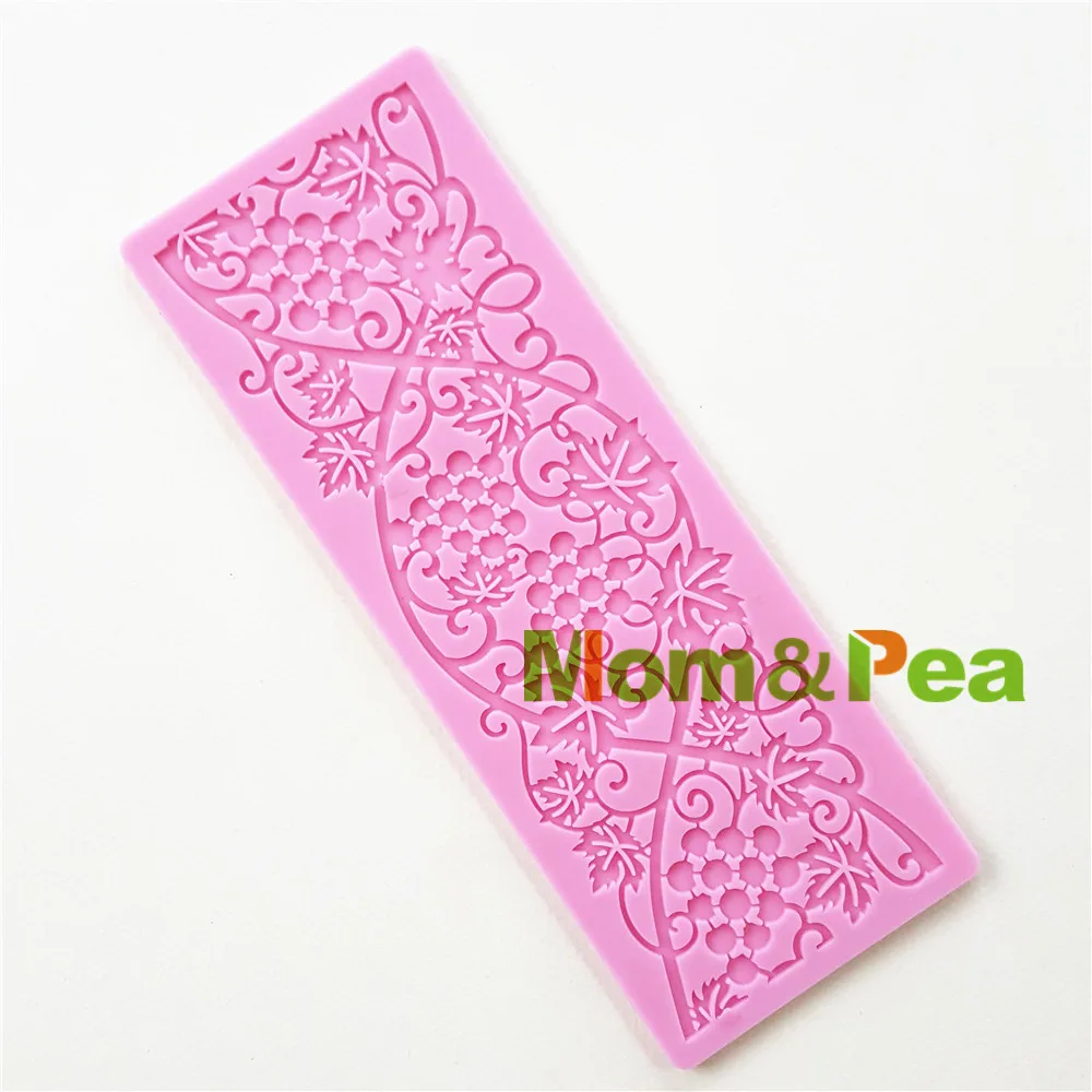 Силиконовая кружевная форма Mom & Pea GX167 бесплатная доставка украшение для торта 3D