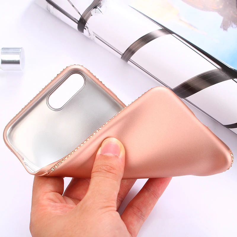LANCASE для iPhone 6 Чехол блеск алмаз Блестящий Мягкий силиконовый чехол S 7 8 плюс X
