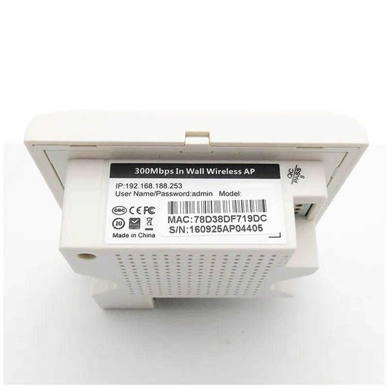 300 Мбит/с в стене AP Точка доступа Розетка WiFi горячие точки с 802.3af 48 В PoE для