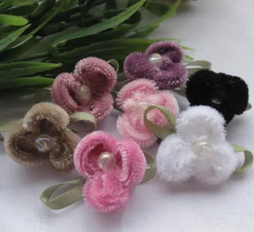 30 шт. бархатная лента свадебные куклы с цветочной аппликацией | Дом и сад