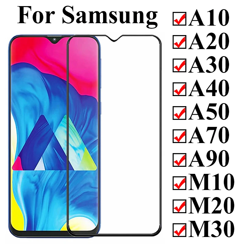 Закаленное стекло для samsung galaxy a10 a20 a30 a50 защита экрана m30 m20 m10 a90 a70 a40 на samsyng galaxy защитный чехол