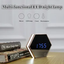Многофункциональный зеркальный светодиодный ночник USB