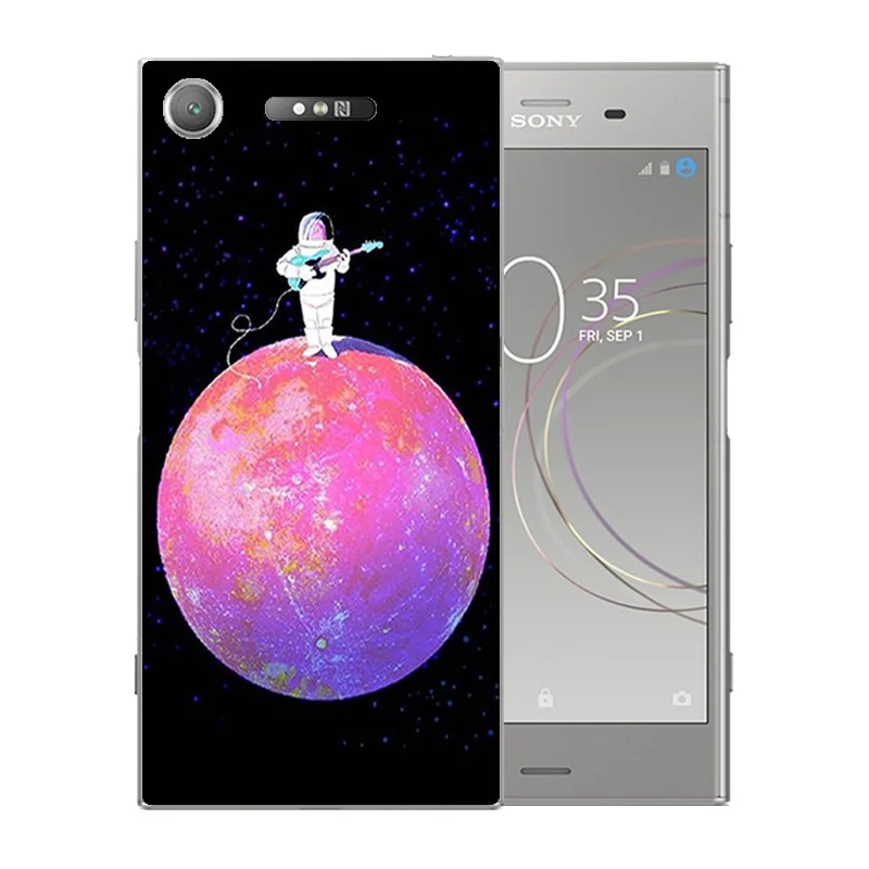 5 2-дюймовый для Sony Xperia XZ1 телефонный силиконовый чехол ТПУ Мягкий космический мир
