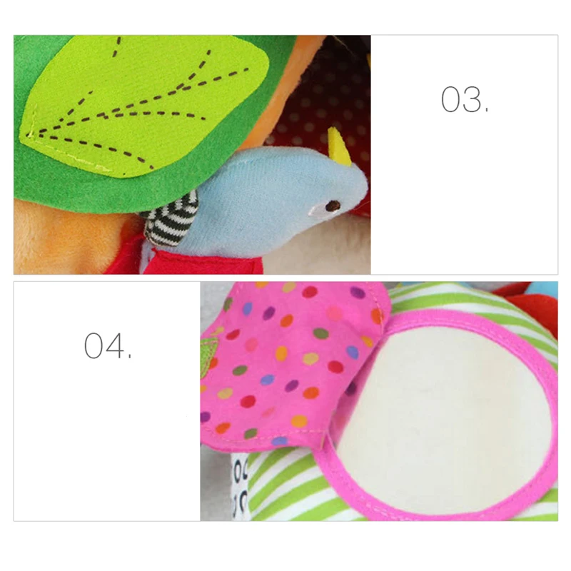 Ранние развивающие многофункциональные погремушки Подушка плюшевый слон