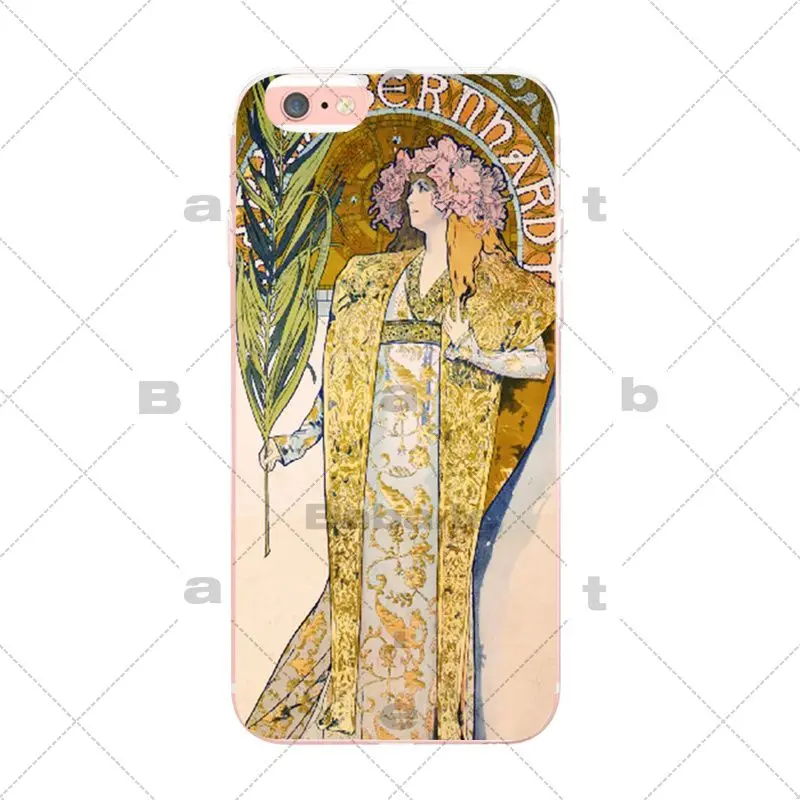 ALPHONSE MUCHA прозрачный ТПУ мягкий резиновый чехол для телефона iphone XS max XR X 8PLUS 8 7PLUS 7 6S