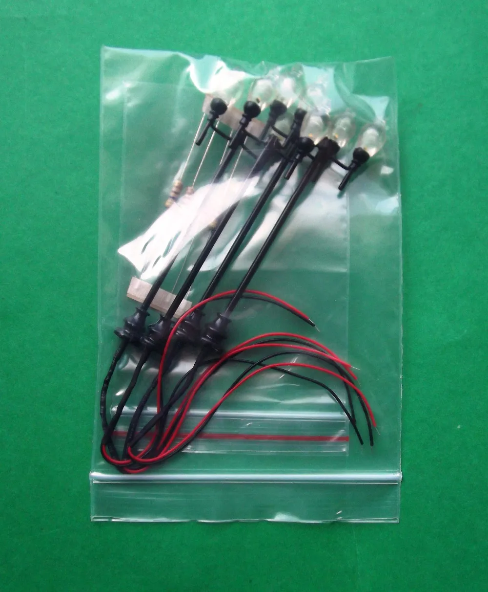 DB1 HO 4 шт. масштабная модель железнодорожные уличные светодиодные лампы/Фонари