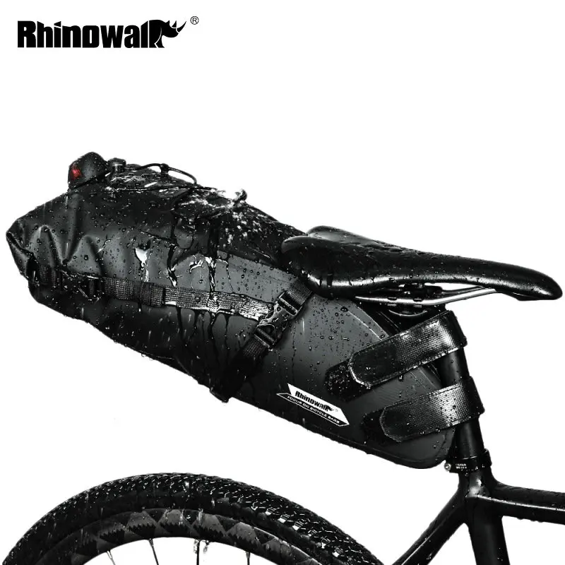

RHINOWALK Bicycle Bag Waterproof Bike Saddle Bag Mountain Road Cycling Tail Rear Bag Luggage Pannier Pouch Bike Accessories 12L