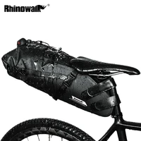 rhinowalk bicycle bag waterproof bike saddle bag mountain road cycling tail rear bag luggage pannier pouch bike accessories 12l
