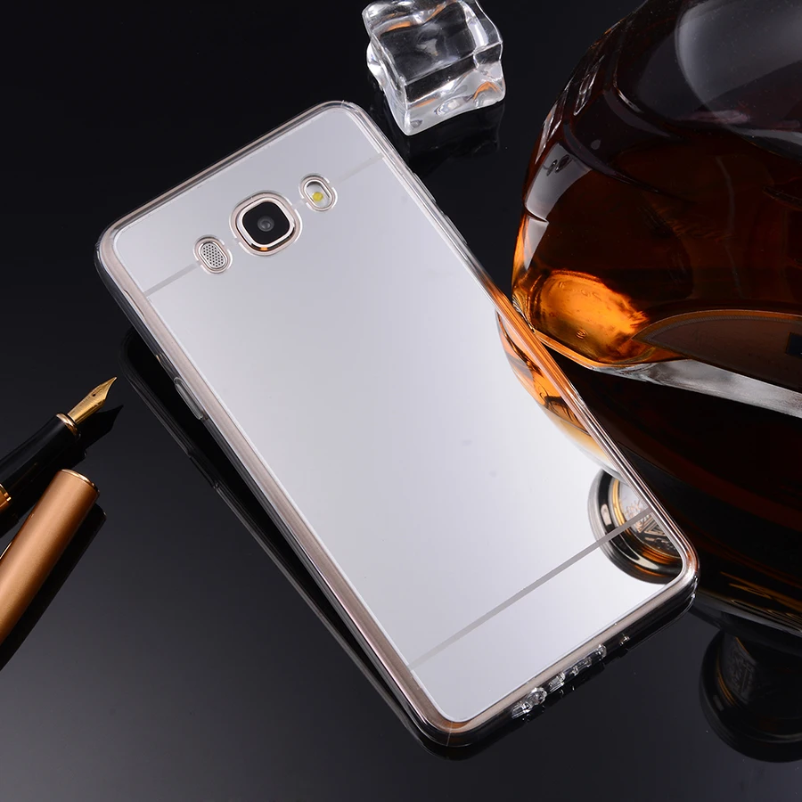 Чехол для телефона samsung Galaxy J7 2016 зеркальный чехол мягкая Задняя накладка чехла из