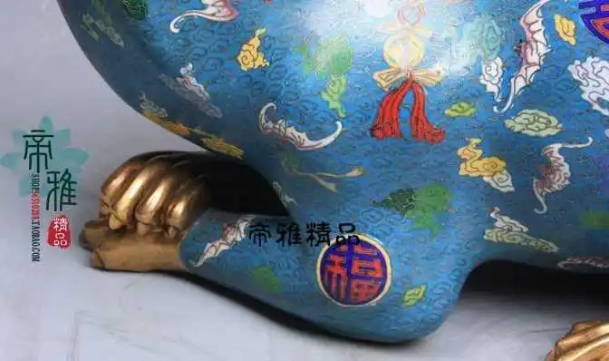 Бесплатная доставка Китайская Бронза Медь cloisonne 24K Золотая позолоченная летучая