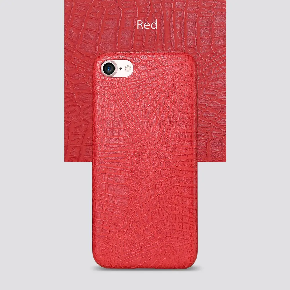 Red Kisscase для iPhone 7 Plus PU кожаный чехол Роскошные крокодиловой кожи Телефон задняя крышка Жесткий ПК Чехол для iPhone 7 В виде ракушки Интимные аксессуары чехол на айфон 7 Чехлы для iPhone 7 чехол на айфон 7 plus - Цвет: Red