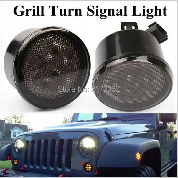 Светодиодный пара светодиодсветильник лампа для Jeep Wrangler JK 2007 2015|lamp for|lamp lamplamp black |