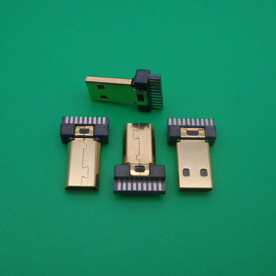 50 шт./лот позолота микро HDMI Совместимость с разъемом папа портом Jack для разъема