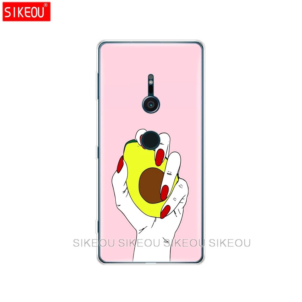 Силиконовый чехол для телефона sony xperia XA1 XA2 ULTRA PLUS L1 L2 XZ1 XZ2 compact XZ PREMIUM Cute Avocado Food |
