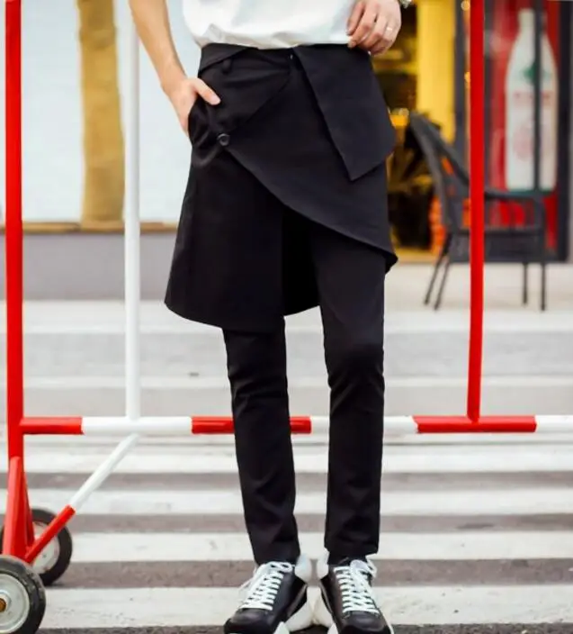 Мужские прямые брюки повседневные свободные шаровары весна 2019 27 44|fashion harem pants|fashion