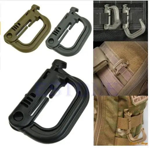 Пластиковый Карабин с D-образным кольцом зажим Molle для рюкзака пряжка