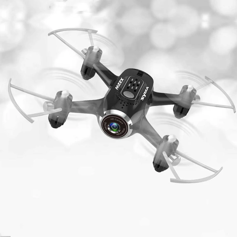 Syma X22W Wifi FPV Карманный Дрон HD камера Безголовый режим RC Дрон с планом полета и управлением приложением белый