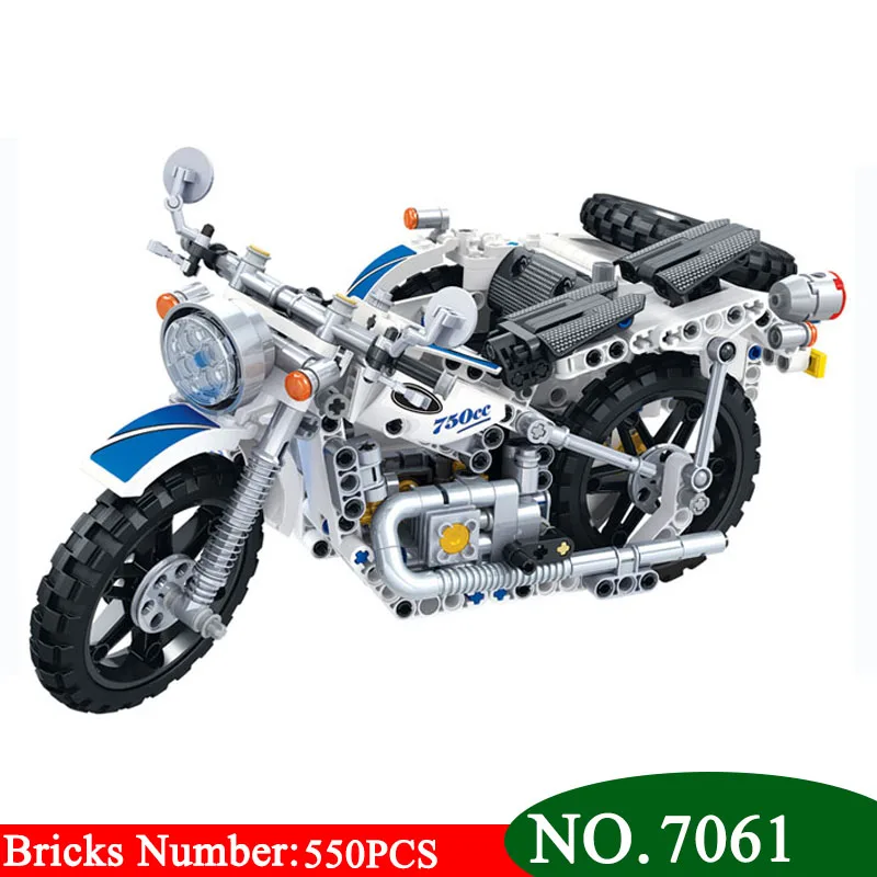 Winner 7061 550 шт Technic мотоцикл автомобиль велосипед Строительные кирпичи блоки для детей подарок