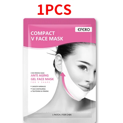 1pcs 1 шт., уход за кожей, лифтинг, укрепляющая маска для лица, для похудения, v-образная гелевая маска для лица, корректирующая маска для лица, против старения, против морщин, увлажняющая - Цвет: 1pcs
