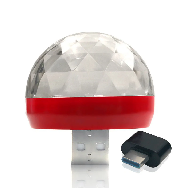Светодиодный USB атмосферный свет DJ RGB мини цветная музыкальная звуковая лампа для
