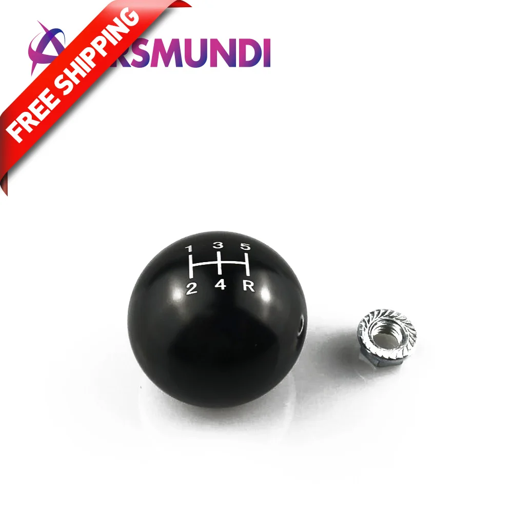 free shipping 5/6 speed M10*1.5 shift knob Round 50MM Gear Shift Knob For Honda/golf/accura |