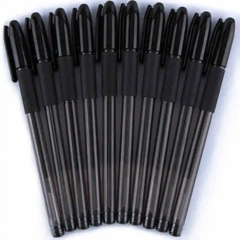 

10pcs Gel pen 0.5MM Carbon ink Students stationery Black signature water pen Office supplies free shipping