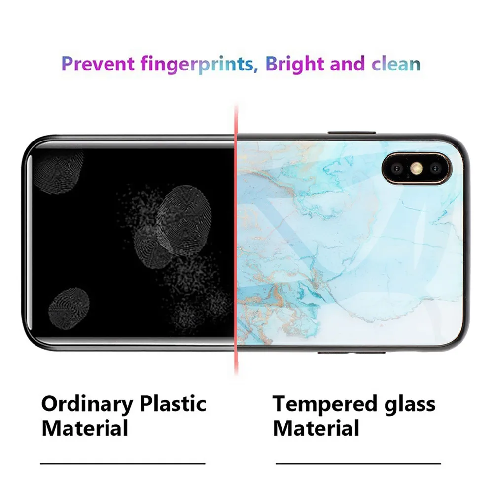 Чехол KISSCASE с мраморным узором для iPhone XR X XS Max 7 8 стеклянный чехол Plus 6S 6 TPU Edge Capinhas
