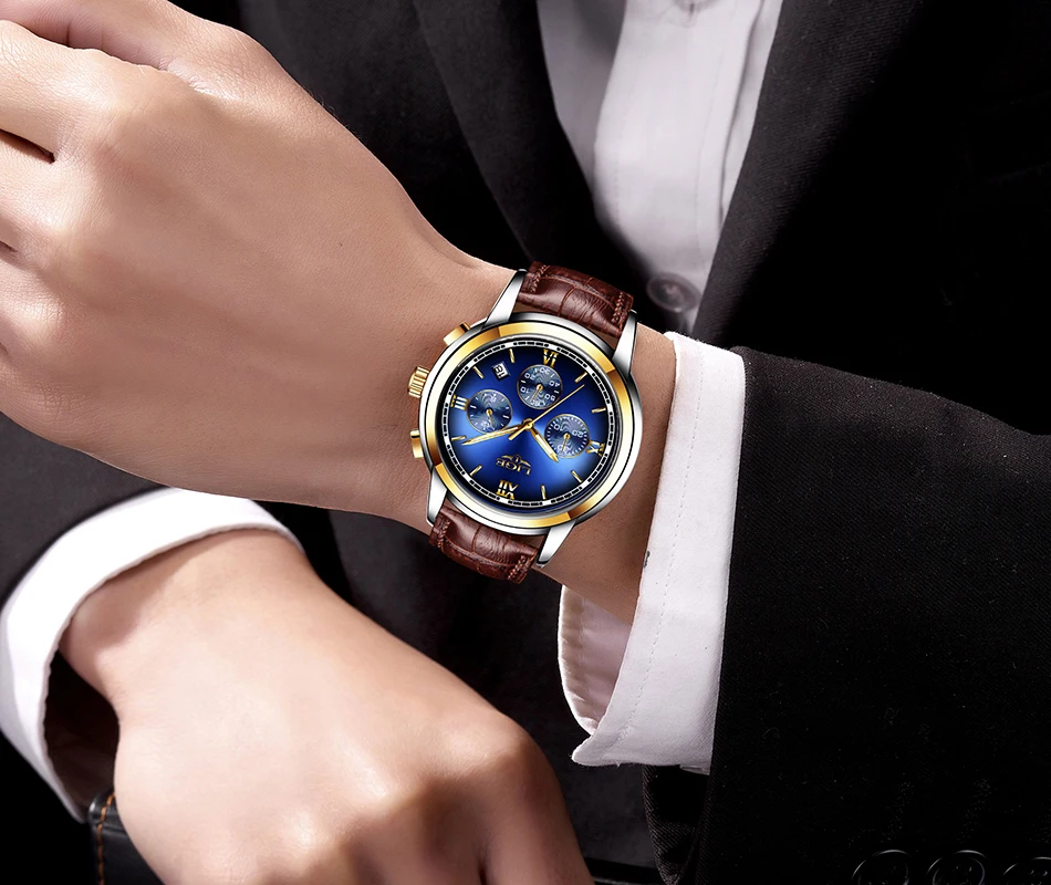 Montre Homme Часы мужские люксовый бренд LIGE Хронограф Мужские спортивные часы водонепроницаемые полностью Стальные кварцевые мужские часы Relogio Masculino