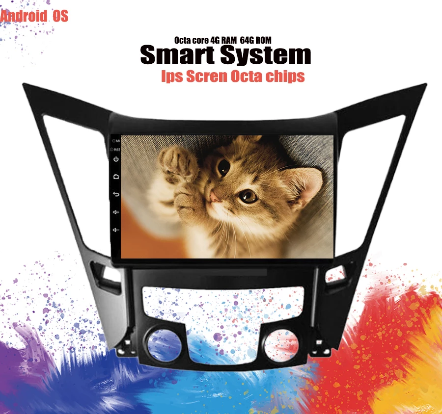 9 ''Восьмиядерный 6 + 128G Android 10 0 Автомобильный GPS навигатор для HYUNDAI SONATA I40 I45 I50 YF