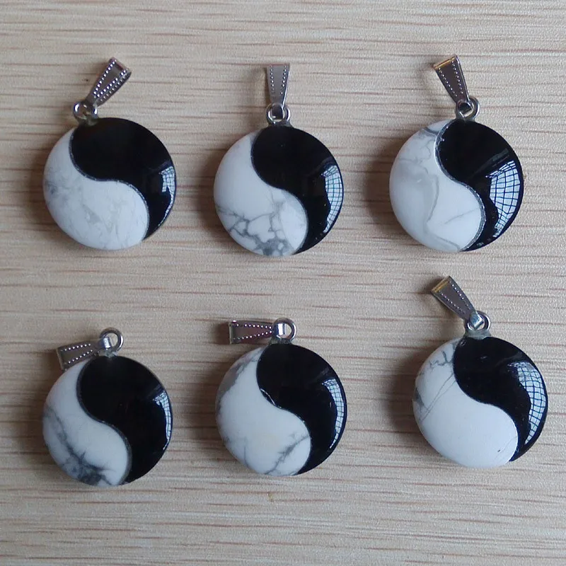 Подвески из натурального камня Tai Chi Yin Yang высококачественные для изготовления