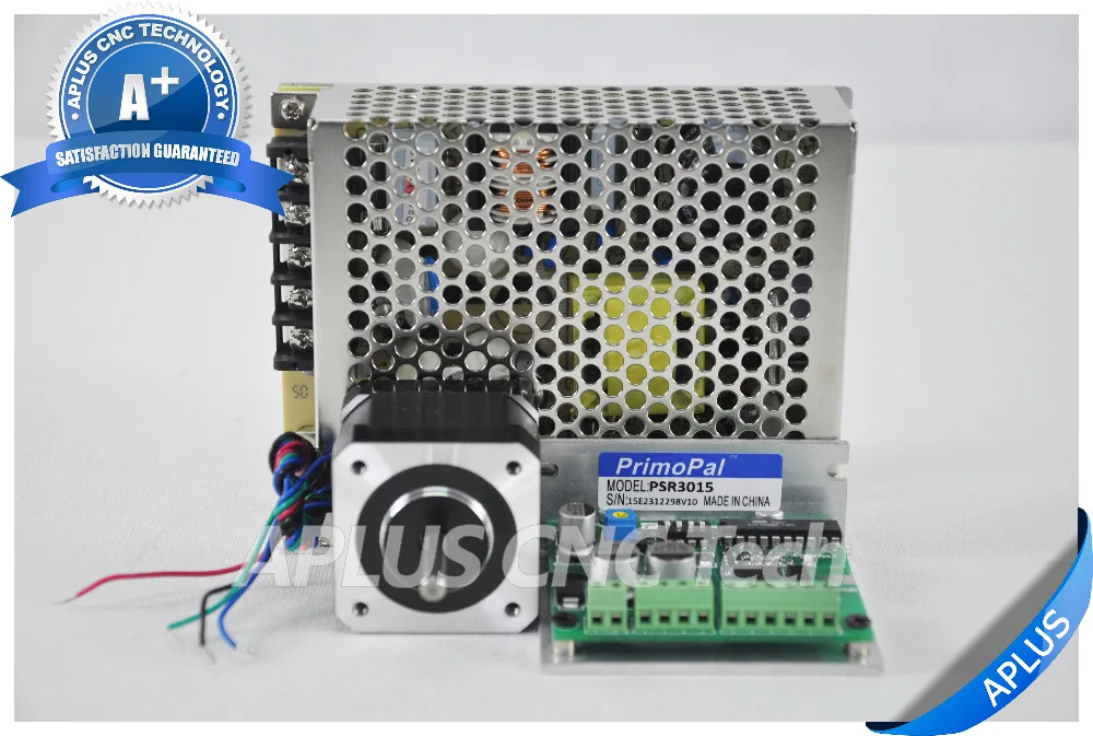 1-Axis NEMA 17 шаговый двигатель 56 5 oz-in 1.3A и драйвер PSR3015 24V комплект питания |