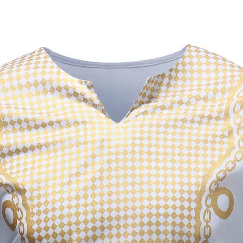 Мужская облегающая футболка с V образным вырезом и длинным рукавом Повседневная