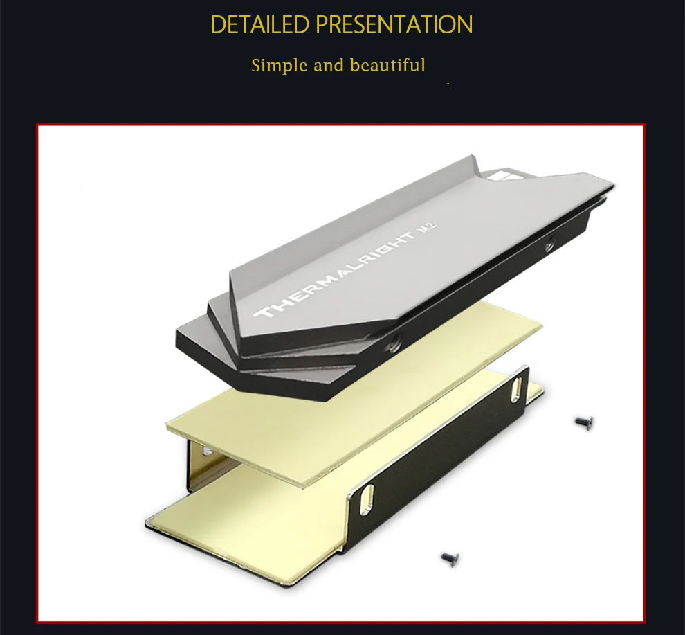 Thermalright радиатор алюминиевый M.2 радиатор охлаждения для M.2 2280 SSD жесткий диск броня, TR-M.2 2280