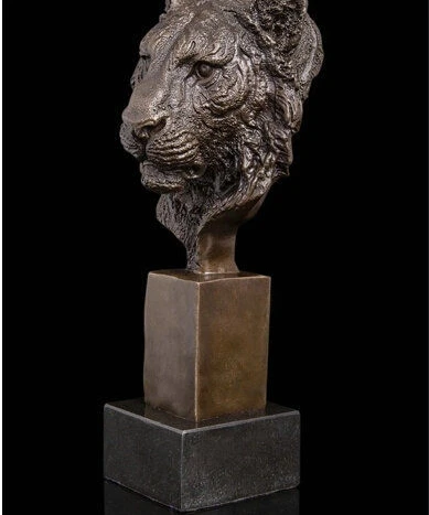 Чжао Арт Деко Скульптура Тигра Голова Бюст Бронзовая Статуя Подпись|statue bronze|statue