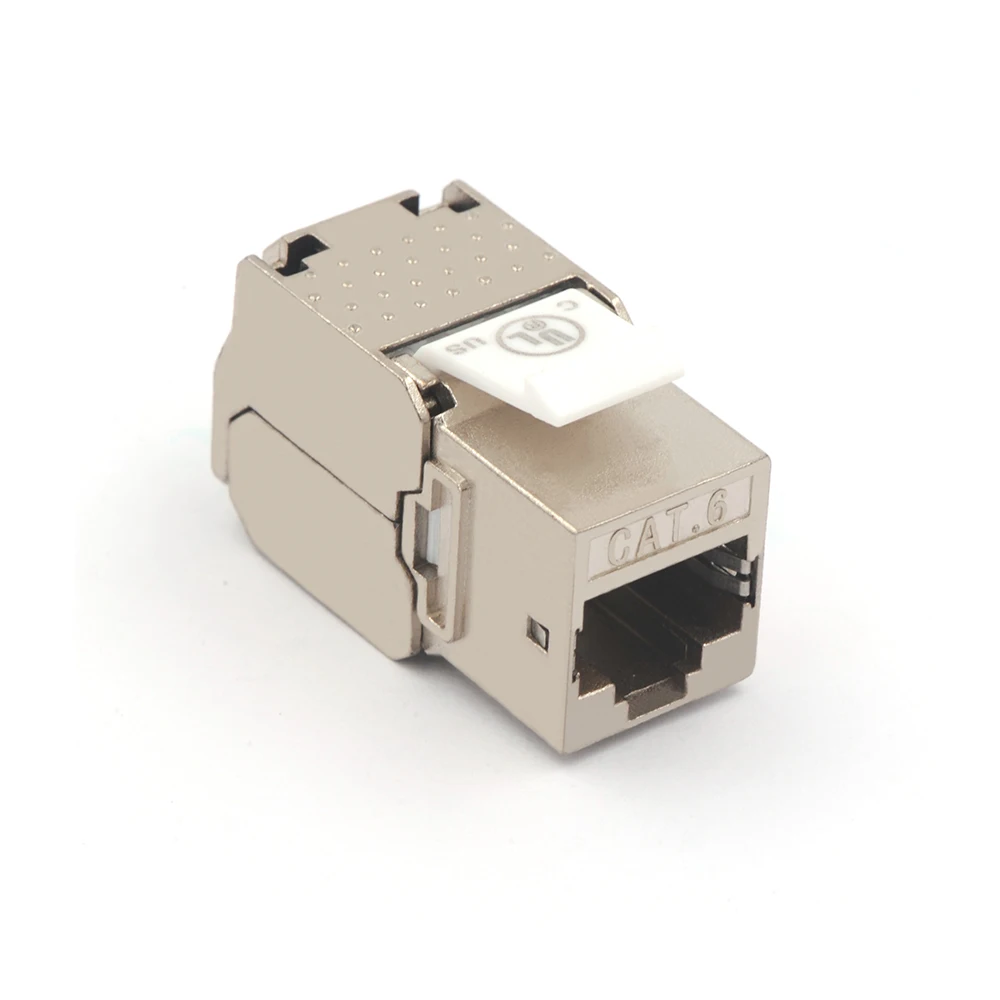 UL 3 шт. RJ45 Cat6 CAT.6 (класс Ea) 180 градусов экранированный металлический сети Keystone Jack для
