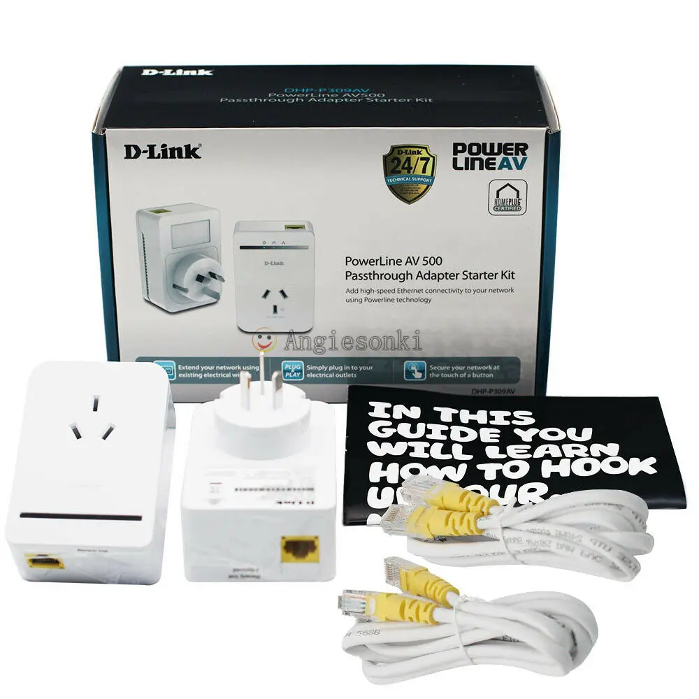 Адаптер прохода POWERLINE AV500 сетевой стартовый набор DLINK с функцией подключения к