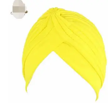 1 шт./лот Женская Праздничная Кепка однотонная мусульманская Кепка-тюрбан