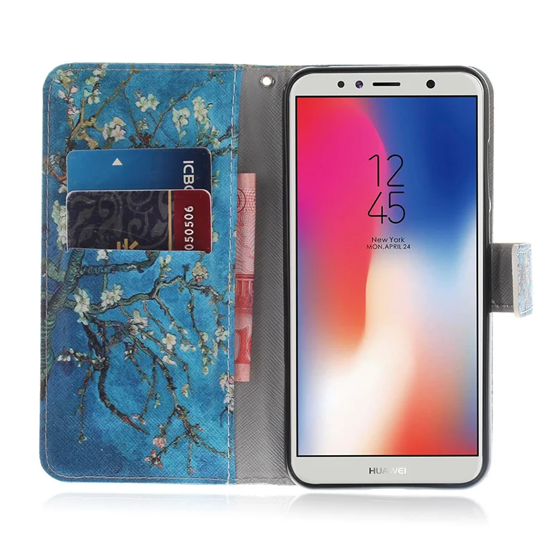 Чехол для сотового телефона Huawei P20 Pro Y6 Y9 2018 чехлы бумажник подставка из