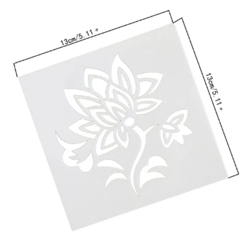 1 шт. многоразовый трафарет в форме цветка Аэрограф для рисования искусство