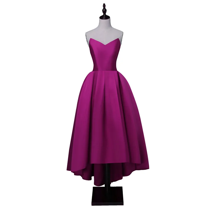 purple FADISTEE Горячая Распродажа, вечернее платье для выпускного вечера, Vestido de Festa, милое платье с высоким вырезом, атласное платье со шнуровкой на спине в простом стиле - Цвет: purple